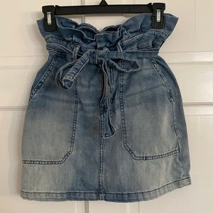 Free People Jean Skirt Size 2 Cotton Paper Bag Style